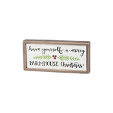Primitives Inset Box Sign - Merry Farmhouse Christmas