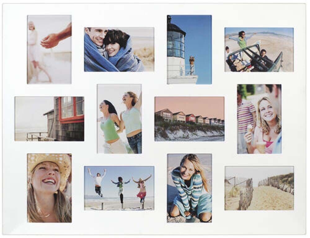 Malden Modern Wall Frames Biltmore Collage Picture Frame, 12-4x6, White