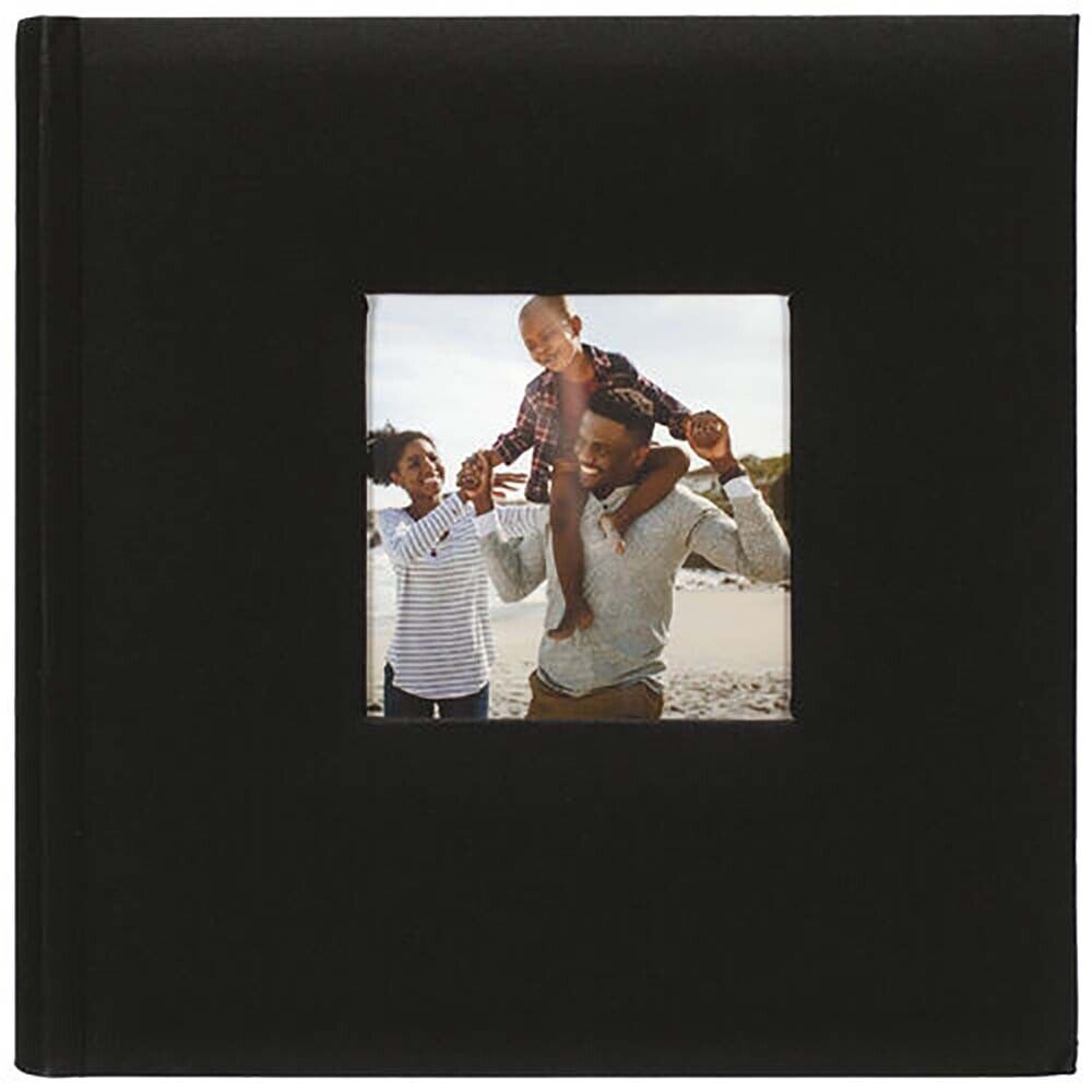 Malden 2-Up Black Fabric Bookbound  Album