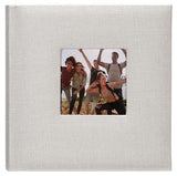 Malden 2-Up Gray Fabric Post bound Album