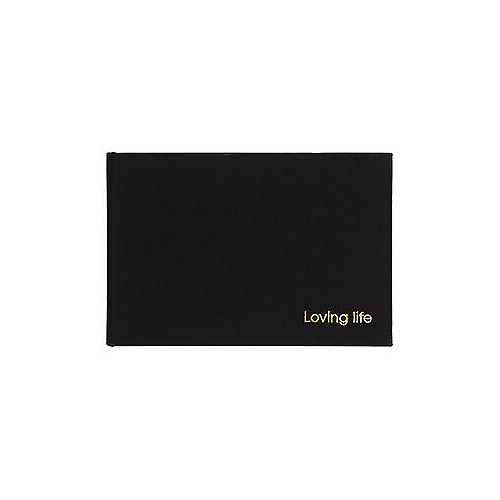 Malden 1 up 4x6 Loving Life Black Fabric Brag Book