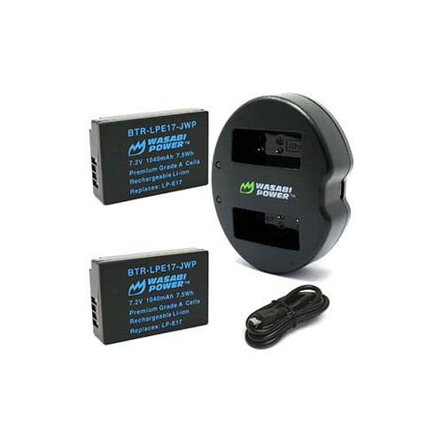 Wasabi Power Canon LP-E17 Battery (2-Pack) and Dual Charger