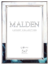 Malden 5x7 Green & White Marbled Metal