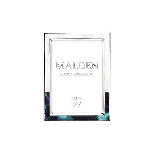 Malden 5x7 Green & White Marbled Metal