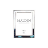 Malden 5x7 Green & White Marbled Metal