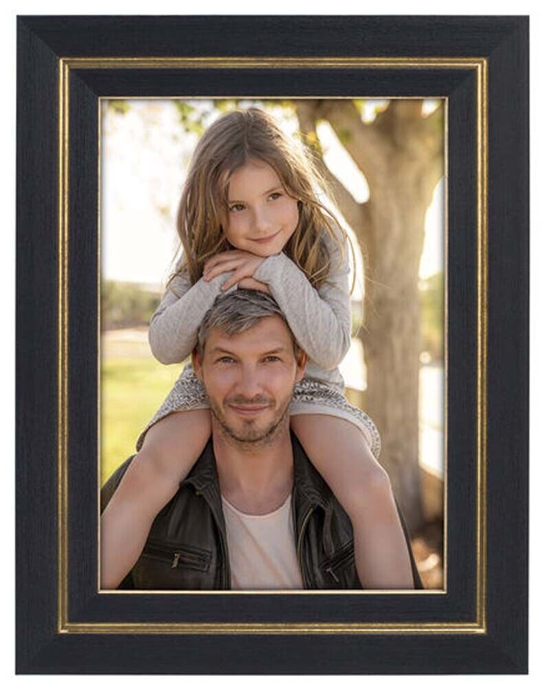 Malden 4x6 Black & Gold Stripe Frame