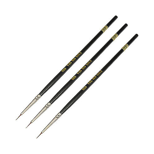 Dot Line #000 Spotting Brush (3-Pack)