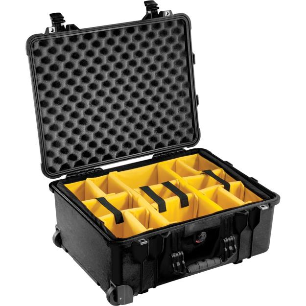 Pelican 1564 Waterproof 1560 Case with Dividers (Black)