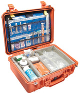 Pelican 1500EMS Case with EMS Organizer and Dividers (Orange)