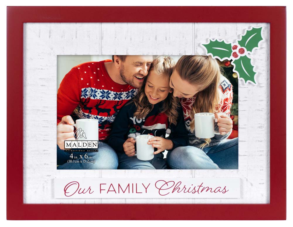 Malden 4x6 Our Family Christmas Rustic Frame