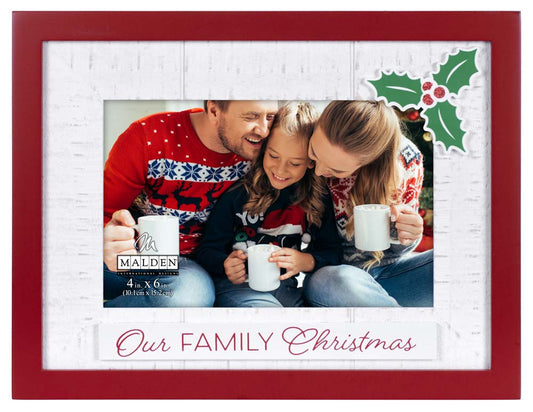 Malden 4x6 Our Family Christmas Rustic Frame