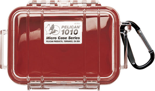 Pelican 1010 Micro Case (Red with Clear Top)