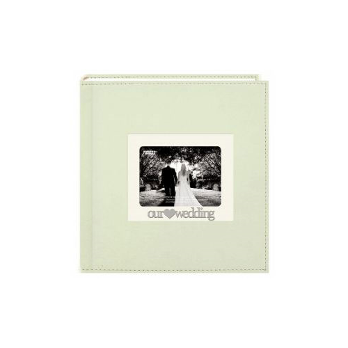Pioneer 3-D Applique' Metal Frame Sewn Album-Our Wedding