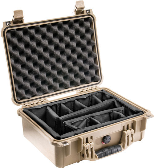 Pelican 1450 Case with Dividers (Desert Tan)