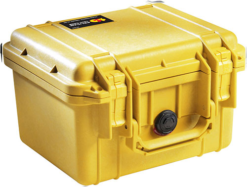 Pelican 1300NF Case without Foam (Yellow)