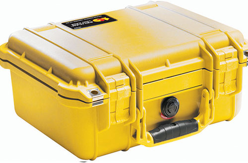 Pelican 1400NF Case without Foam (Yellow)