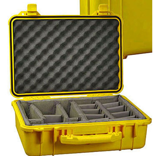 Pelican 1554 Waterproof 1550 Case with Dividers (Yellow)