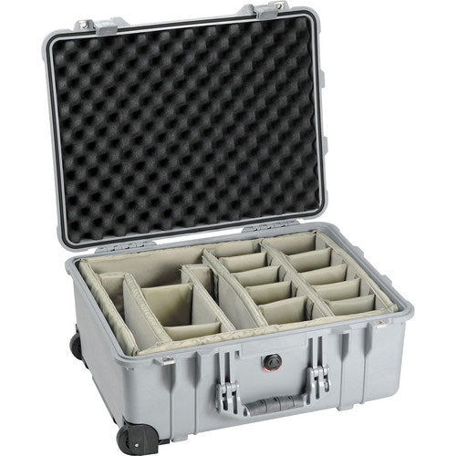 Pelican 1564 Waterproof 1560 Case with Dividers (Silver)