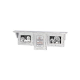 Prinz Carson Distressed 2 Opening Wood Collage Frame with 'Family' Sentiment & 2.5" Deep Ledge, White