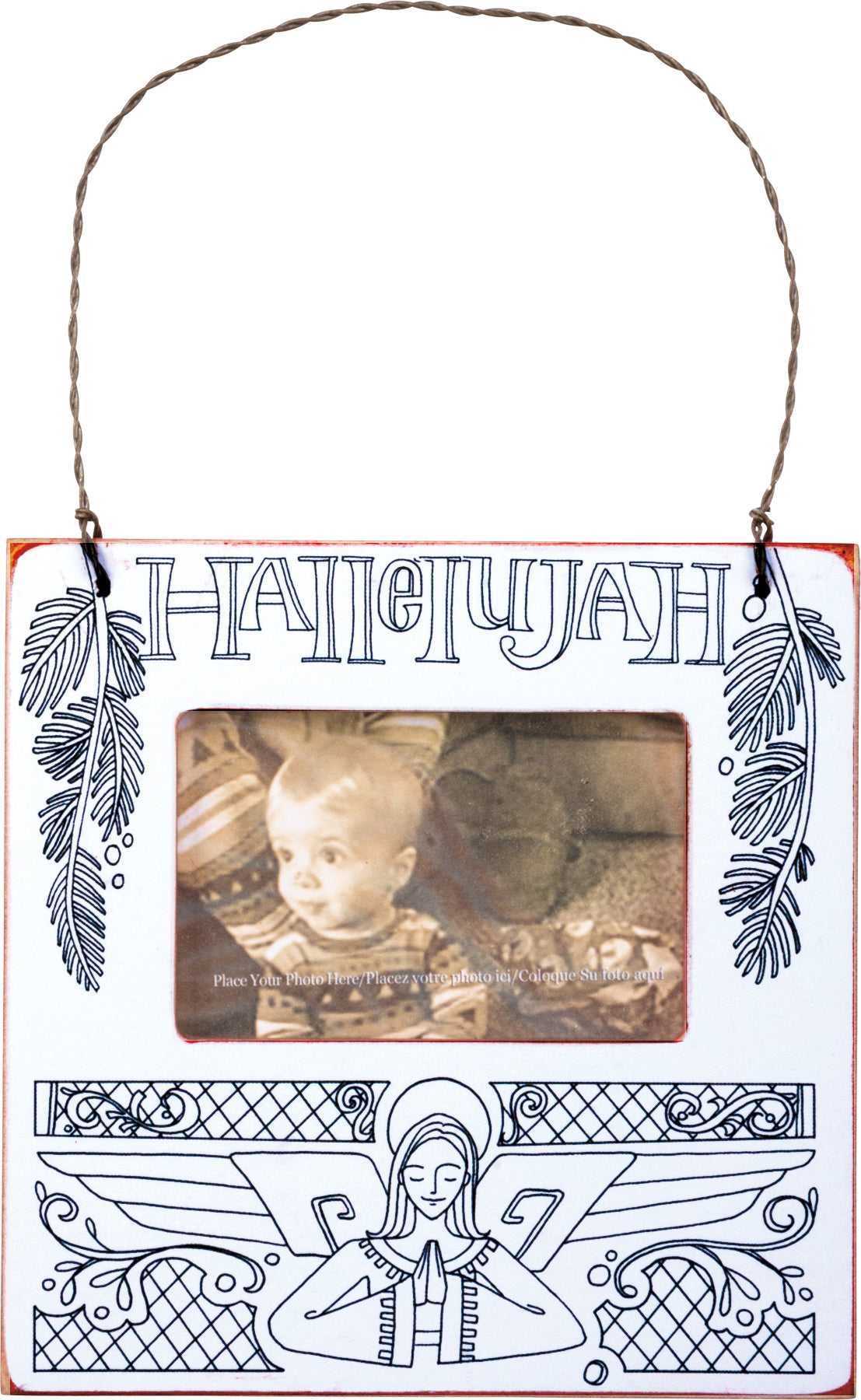 Primitives Holiday Photo Ornament Frame (Hallelujah)