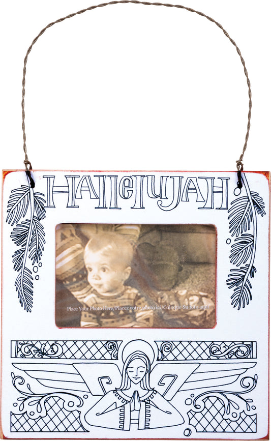 Primitives Holiday Photo Ornament Frame (Hallelujah)