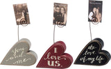 Primitives Wood Heart Photo Blocks (Set of 3)