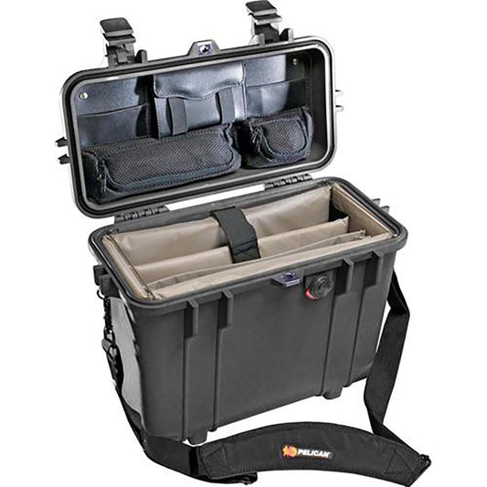 Pelican 1430 Top Loader Case with Office Divider Set (1437) - Black