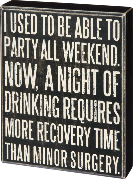 Primitives Able To Party Box Sign