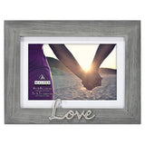 Malden 4x6 Scripts Gray Distressed- Love