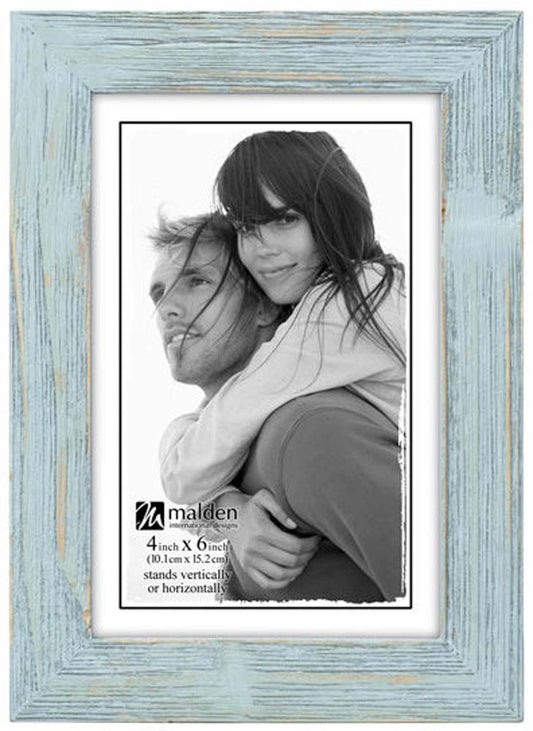 Malden 4x6 Sea Foam Blue Rough Line Frame