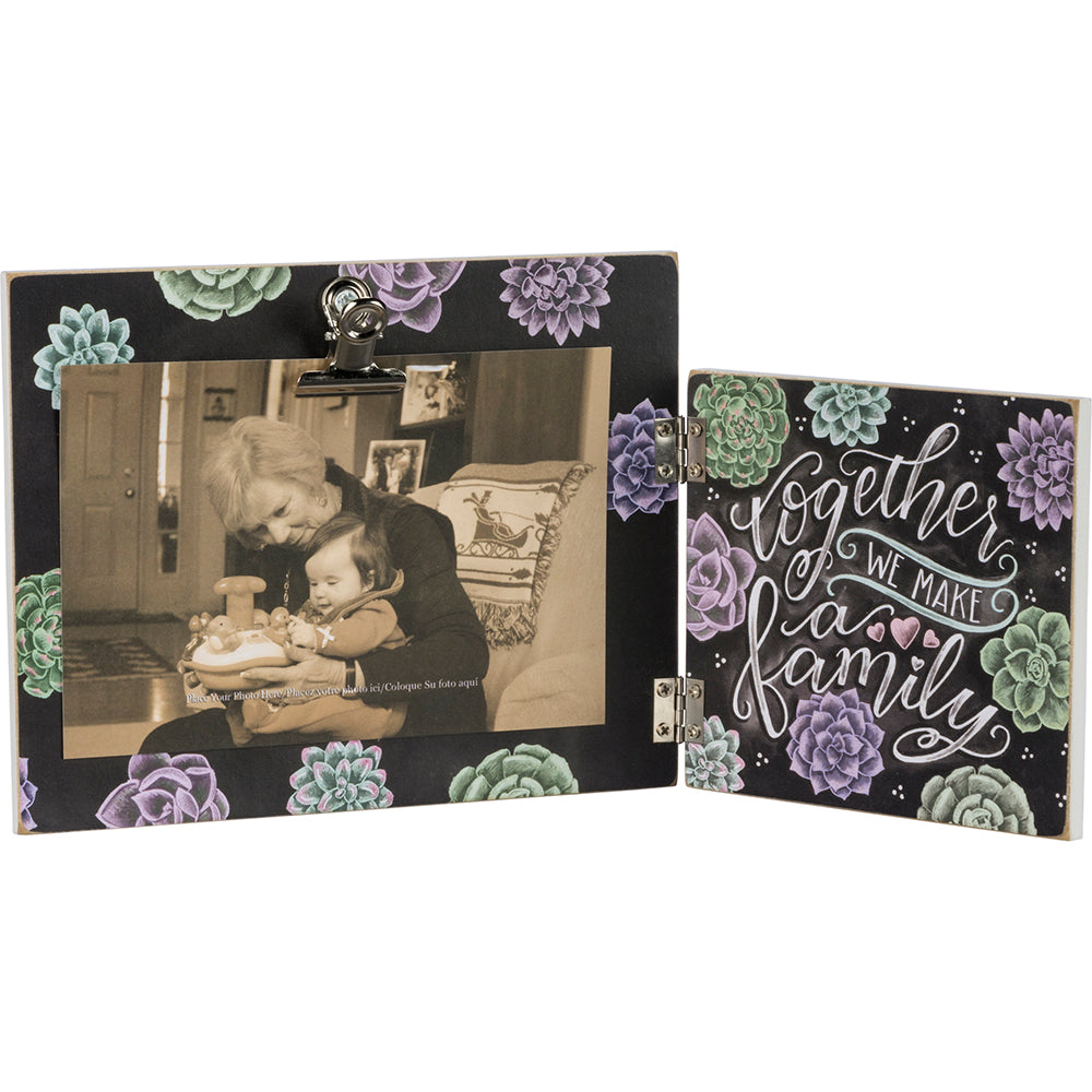 Primitives Together We Make A Family 4x6 Chalk Paint Hinged Frame