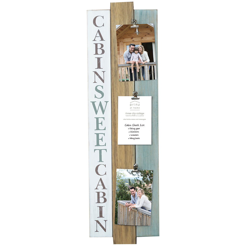 Prinz Cabin Sweet Cabin Plank Plaque with 3 Clips