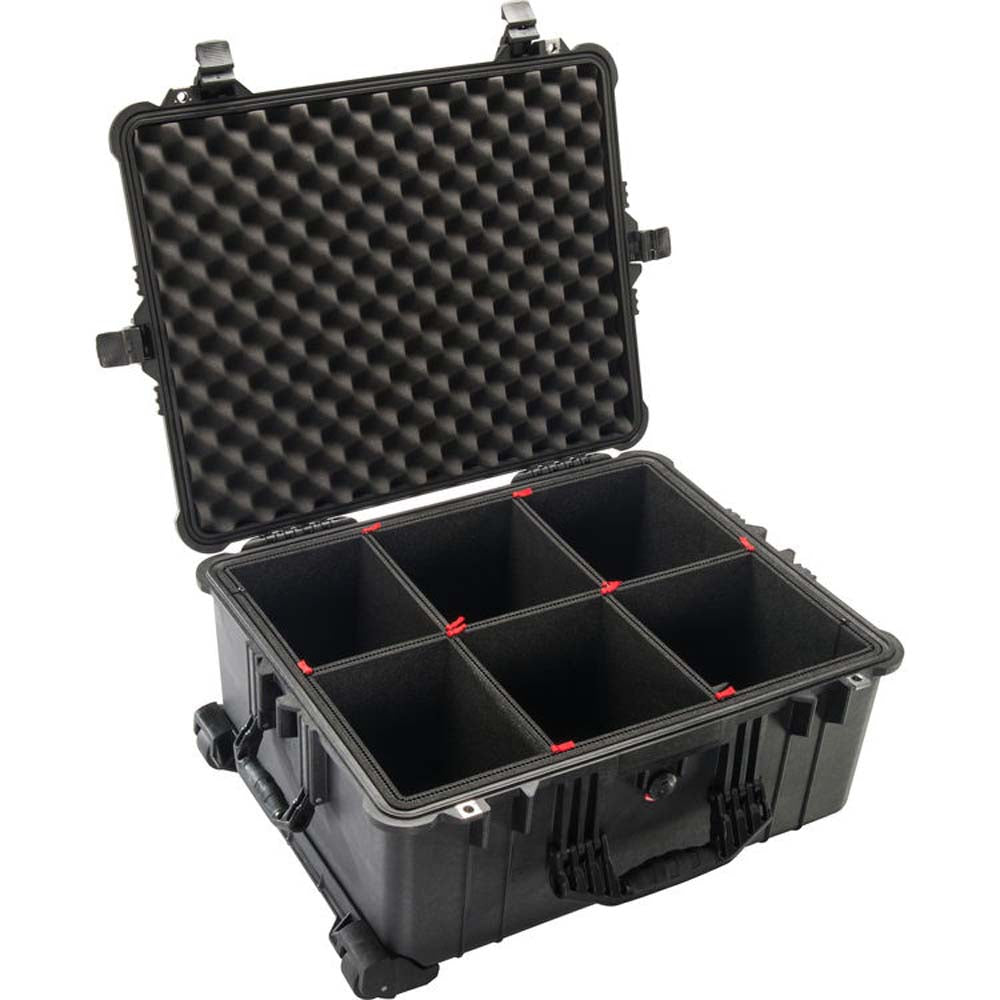 Pelican 1610 Waterproof Case with TrekPak Insert (Black)