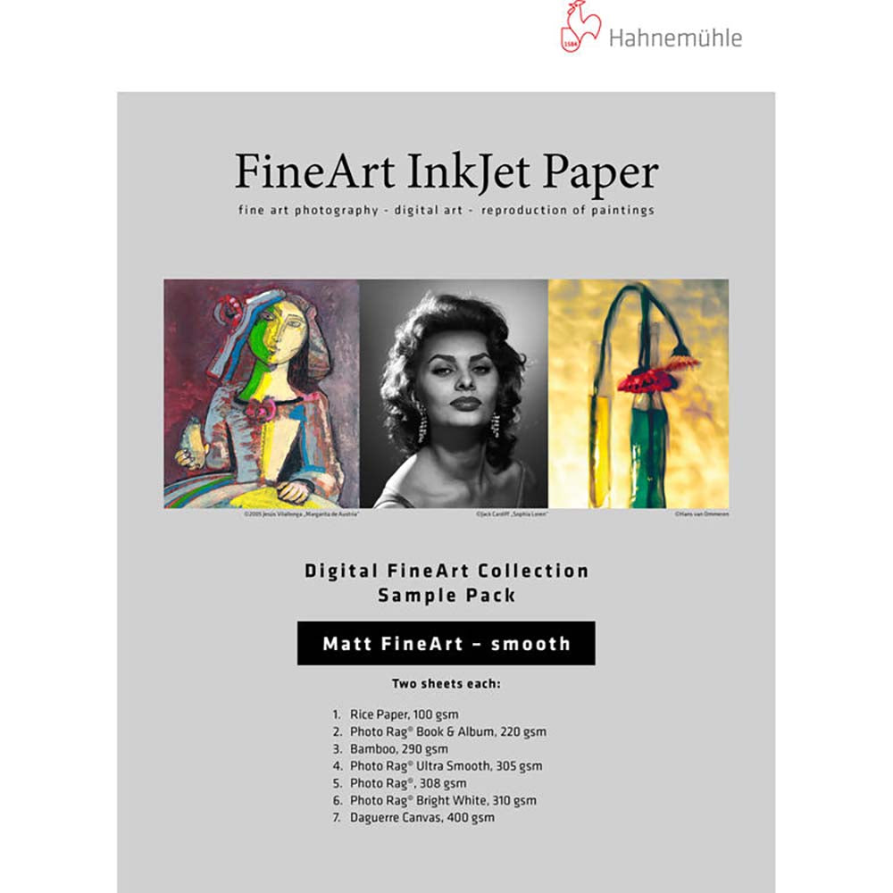 Hahnemuhle Matte Fine Art Smooth Archival Inkjet Paper Sample Pack, 8.5x11", 10 Sheets