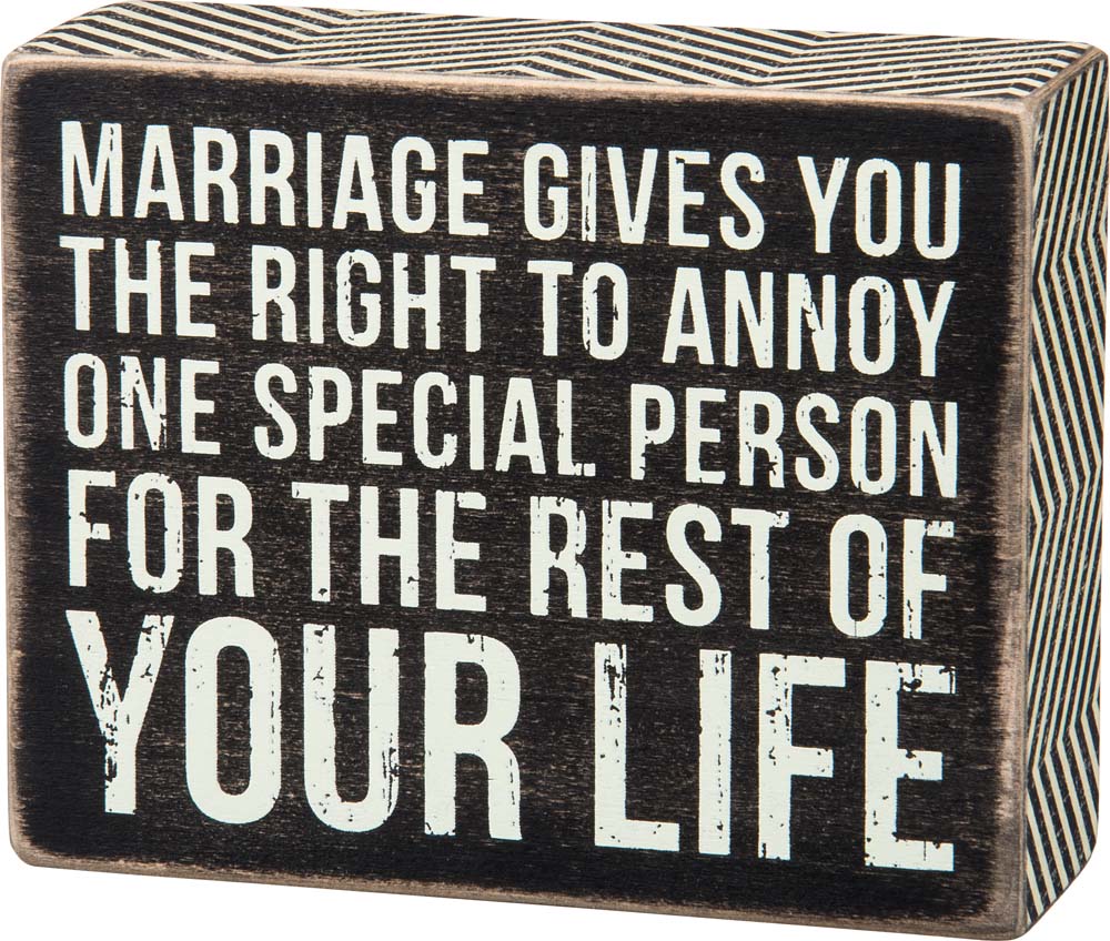 Primitives Rest of Your Life Box Sign
