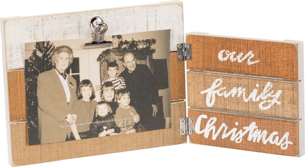 Primitives Hinged Frame Our Family Christmas