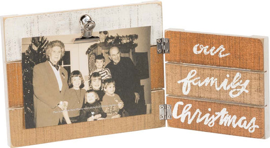 Primitives Hinged Frame Our Family Christmas