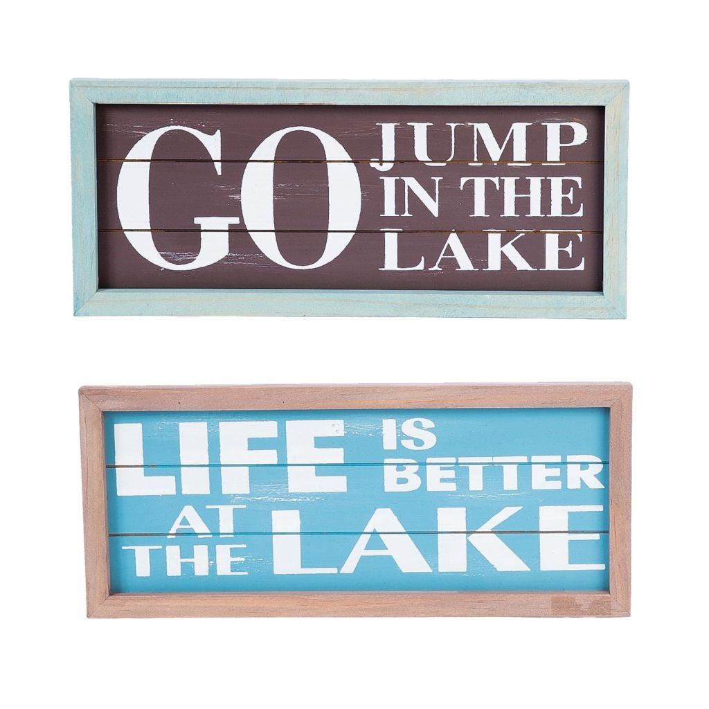 Beachcombers 2 Piece Lake Sayings Plaques