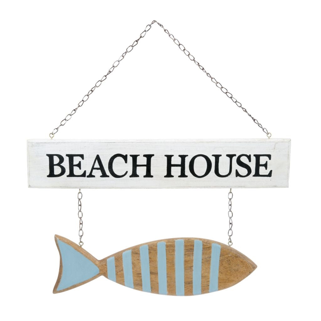 Beachcombers Beach House Sign With Fish