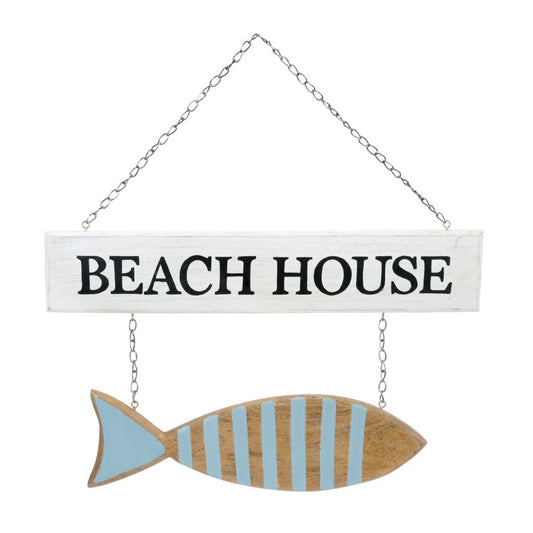 Beachcombers Beach House Sign With Fish