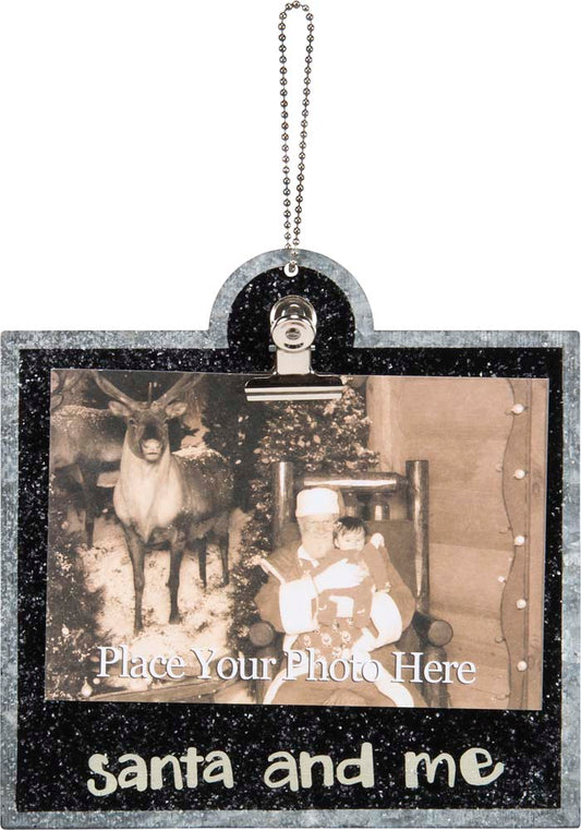 Primitives Tin Photo Clip Santa
