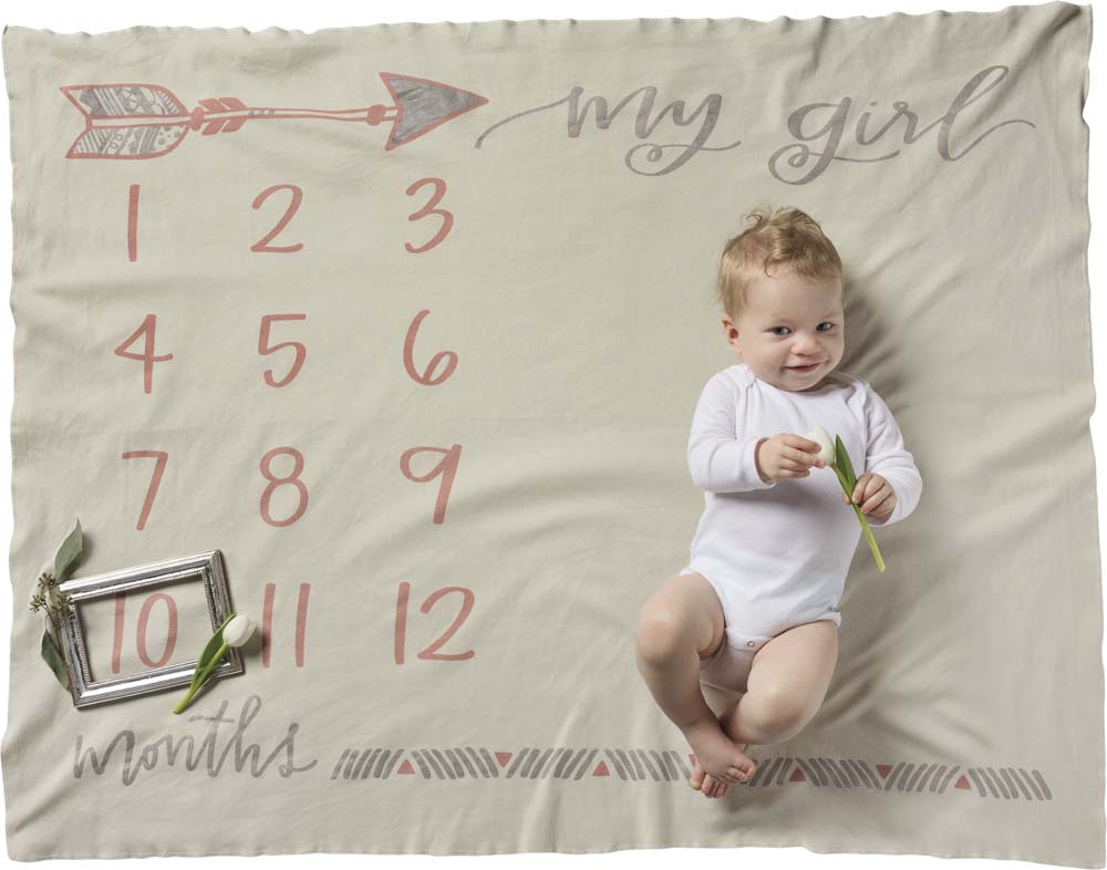 Primitives by Kathy Baby Milestone Blanket - My Girl