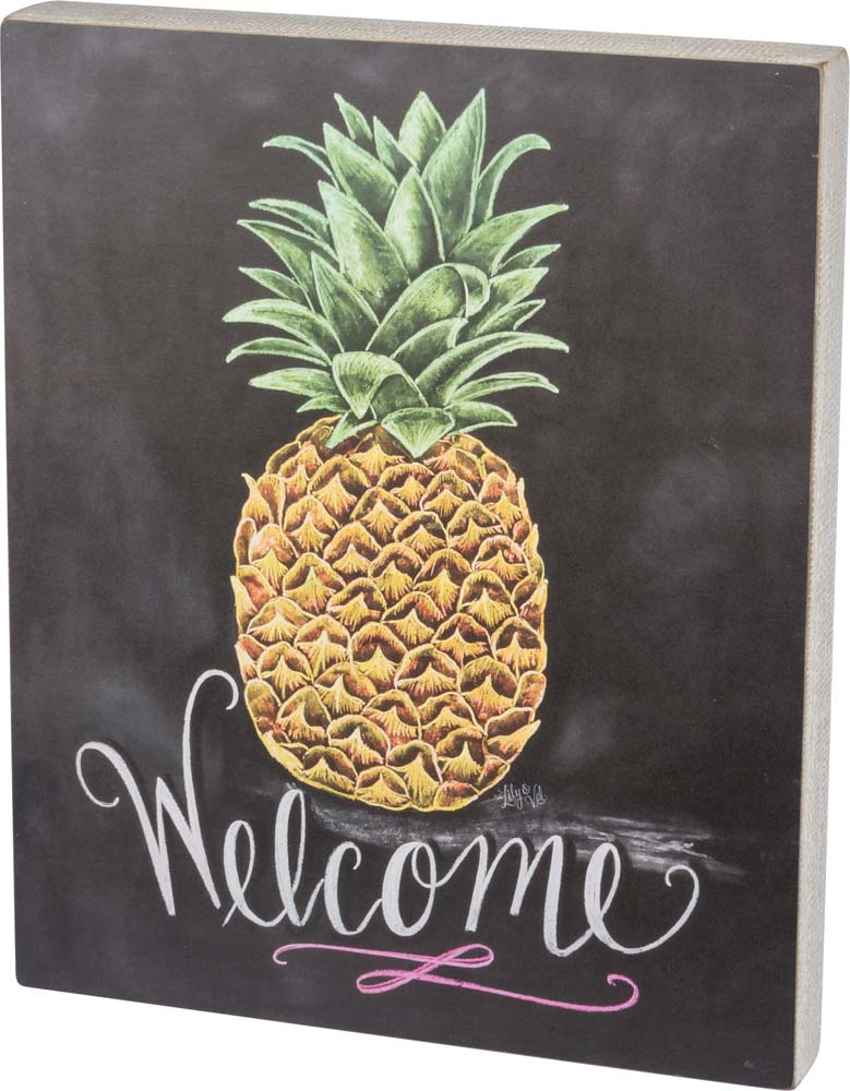 Primitives Welcome Chalk Box Sign