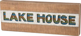 Primitives Lake House Slat Box Sign