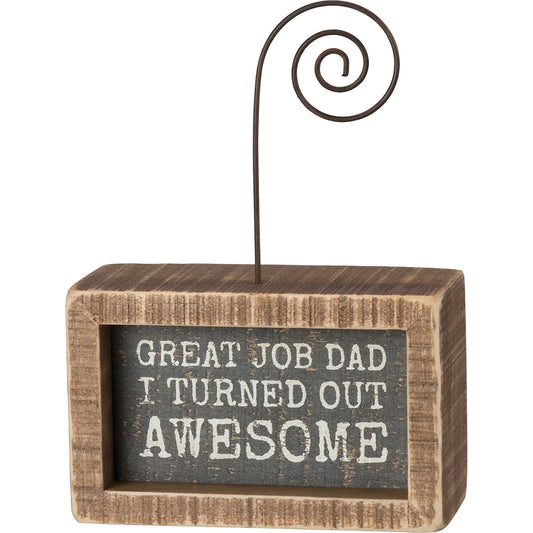 Primitives Great Job Dad Photo Block