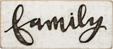 Primitives Family Carved Sign