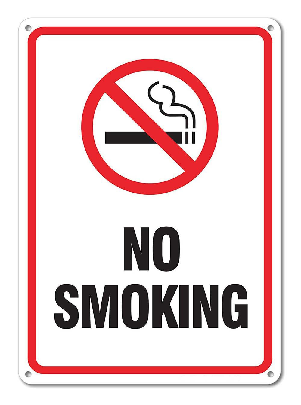 Hall Signs No Smoking Sign, Smoking Sign Legend 10 X 7 Rust Free 0.40 Aluminum Sign