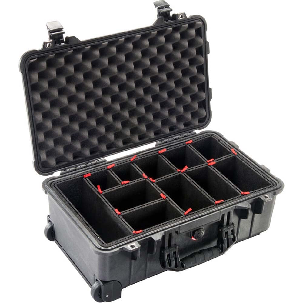 Pelican 1510 Carry on Case with TrekPak Insert (Black)