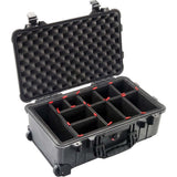 Pelican 1510 Carry on Case with TrekPak Insert (Black)