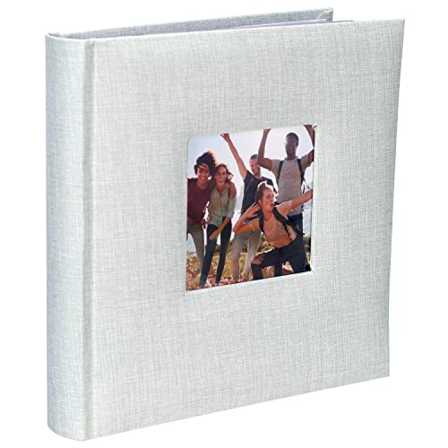 Malden 2-Up Gray Fabric Post bound Album